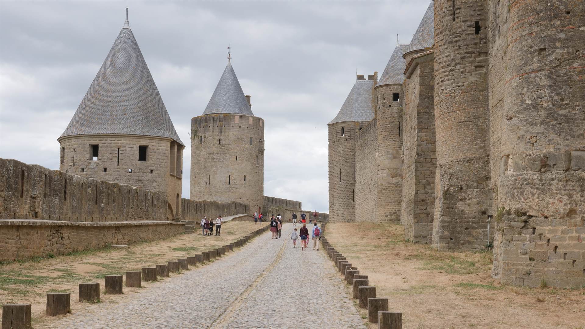 Remparts extérieurs du chateau de Carcassonne